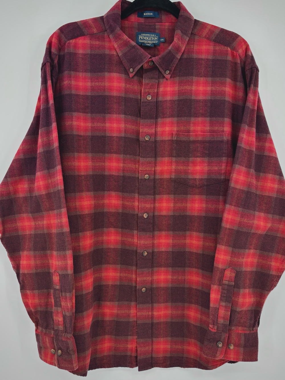 Pendleton Men's Mason Burnside Doublebrushed Flannel Button Down Shirt Size XXL